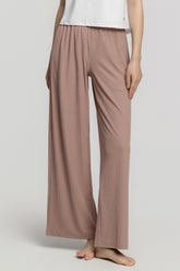 Pleated Wide Pants-Brick Pink