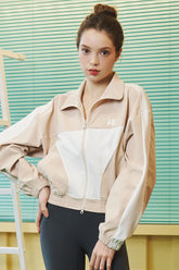 EcoTech High Color-Block Jacket - Beige