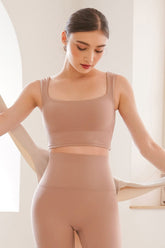 Flex Air Square Bra Top - Mud Pink