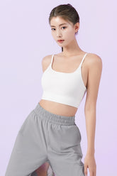 Zero Base Crop Bra Top - White