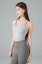 Zero Base Mid Bra Top - Hush Gray