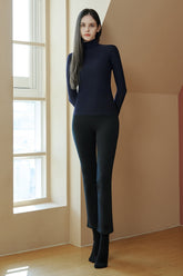 Zero Slim-Fit Fleece-Lined Slacks - Black