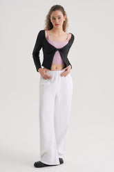 Everyday Cotton Wide Pants - White