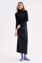 Softex Long Skirt - Black