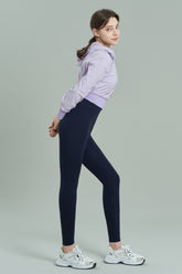 EcoTech Premium Cropped Zip-Up Hoodie - Pale Lavender