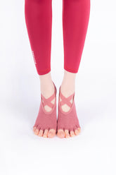 Cross Yoga Socks - Indie Pink