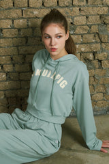 Smoothie Cropped Hoodie - Mint