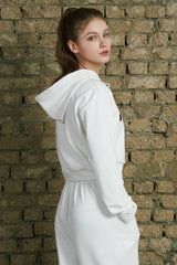 Smoothie Cropped Hoodie - Ivory
