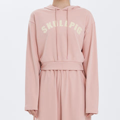 Smoothie Cropped Hoodie - Pink