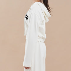 Smoothie Cropped Hoodie - Ivory