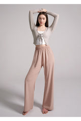 Soft Relaxed-Fit Wide-Leg Pants - Charcoal