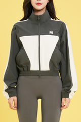 EcoTech High Color-Block Jacket - Beige