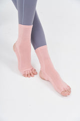 Open-Toe Ankle Yoga Socks - Black