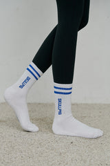 Double Line Sport Socks - Blue