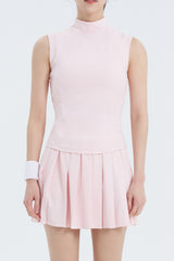 High-Neck Sleeveless Top - Tender Peach