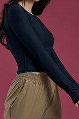 Soft Crop Top - Black