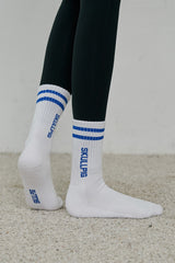 Double Line Sport Socks - Blue