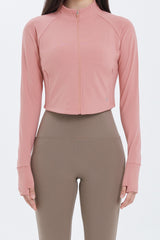 Zero Active Crop Jacket - Oyster Green