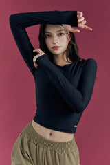 Soft Crop Top - Black