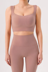 Flex Air Square Bra Top - Mud Pink