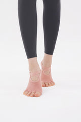 Cross Yoga Socks - Indie Pink