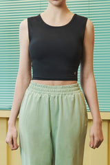 Real Fresh Crop Sleeveless Top - White