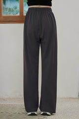 Soft Relaxed-Fit Wide-Leg Pants - Charcoal