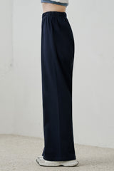 Soft Relaxed-Fit Wide-Leg Pants - Charcoal