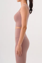 Flex Air Square Bra Top - Mud Pink