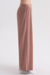 Corduroy Wide-Leg Pants -Black