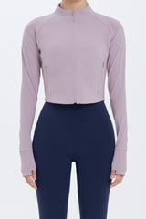 Zero Active Crop Jacket - Oyster Green