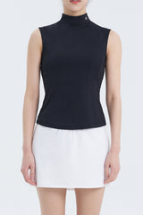 High-Neck Sleeveless Top - Tender Peach
