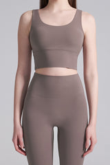 Extreme Pro Half Moon Bra Top - Cocoa Brown