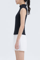 High-Neck Sleeveless Top - Tender Peach