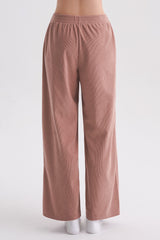 Corduroy Wide-Leg Pants -Black