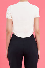 Round Crop Short Sleeve - Black