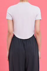 Round Crop Short Sleeve - Black