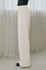 Soft Relaxed-Fit Wide-Leg Pants - Charcoal