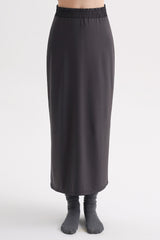 Softex Long Skirt - Charcoal Gray