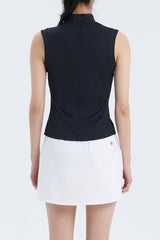 High-Neck Sleeveless Top - Tender Peach