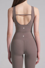 Extreme Pro Half Moon Bra Top - Cocoa Brown