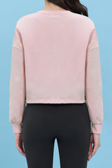 ECOTECH Premium Drawstring Crop Sweatshirt - Milky White