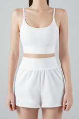 Zero Base Crop Bra Top - White