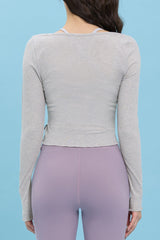 Front Slit Shirring Cover-up - Olive