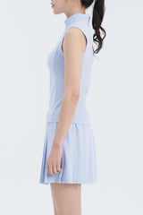 High-Neck Sleeveless Top - Tender Peach