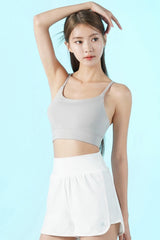 Zero Base Crop Bra Top - White