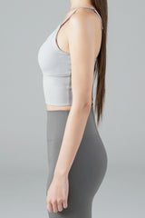 Zero Base Mid Bra Top - Dove Khaki