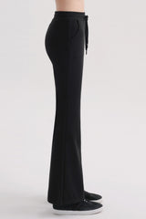 Cotton Peach Bootcut Pants - Gray