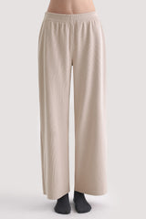 Corduroy Wide-Leg Pants -Black