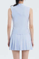 High-Neck Sleeveless Top - Tender Peach
